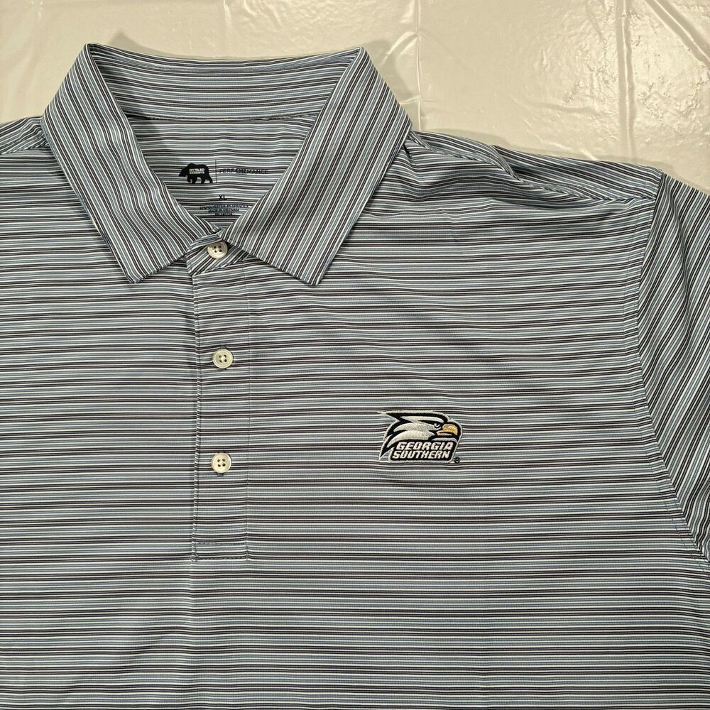 Georgia Southern Eagles Onward Reserve Performance Blue Striped Polo Men XL NCAA